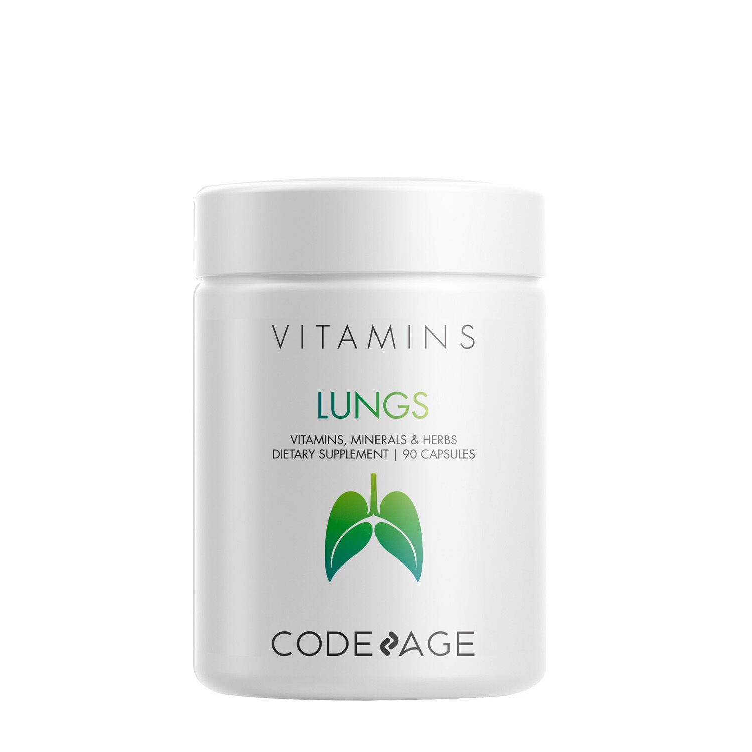 Lungs Vitamins Vegan Daily Multivitamin, Zinc, Magnesium & Botanicals